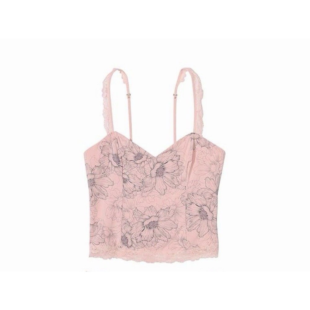 NWT Victoria’s Secret Modal & Lace Cropped Cami Women XL-top Only Sleepwear